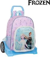 Schoolrugzak met Wielen Evolution Frozen II Licht Blauw Roze