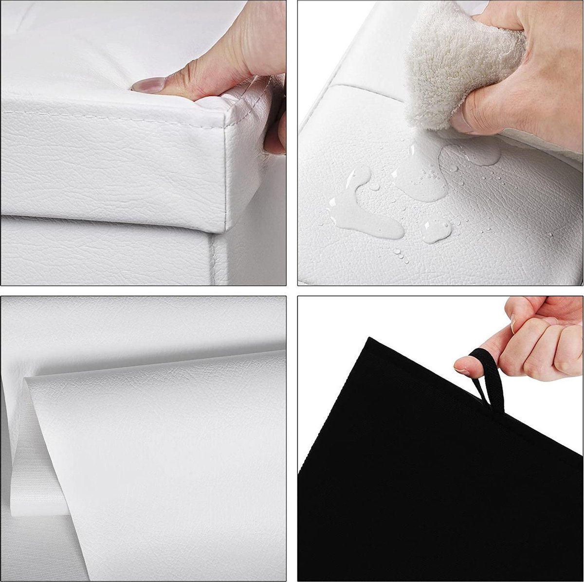 Donkergrijs Bank Met Opbergruimte, 110 X 38 X 38 Cm, Opvouwbaar Donkergrijs Bank Met Opbergruimte, 110 X 38 X 38 Cm, Opvouwbaar