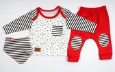 baby, 3 stuks, baby kleding jongens, baby kleding meisjes, babykledingset, babypakje, babycadeau, baby jogging, baby born, baby broekje, baby top, baby slab, comfortabel, %100 kato