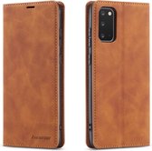Voor Galaxy S20 Plus Forwenw Dream Series Oil Edge Strong Magnetism Horizontal Flip Leather Case with Holder & Card Slots & Wallet & Photo Frame (Brown)