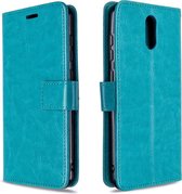 Voor Nokia 2.3 Crazy Horse Texture horizontale flip lederen tas met houder & kaartsleuven & portemonnee & fotolijst (blauw)
