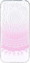 Stijlvol en mooi patroon TPU Drop Protection Case voor Huawei Y5 2019 (roze patroon)