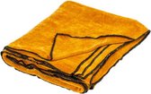 Oneiro's Luxe Plaid CHANTAL Geel - 130 x 170 cm - kunstzijde - polyester - deken - wonen - interieur - cozy