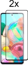 Samsung A72 Screenprotector - Beschermglas Samsung Galaxy A72 5G screen protector - Full cover - 2 stuks
