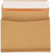 Envelobox - Brievenbusdoos - Verzenddoos - 180 x 150 x 30 mm bruin 450grs met plak- en tearstrip - 50 stuks