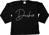 Shirt lange mouw-Dushi-zwart-wit-Maat 98