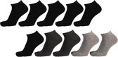 Enkelsokken - Sneakersokken - Sokken heren - Sokken dames - Unisex - Assorti - Maat 36/41 - 10 paar