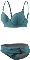 Beco Wire-bra Bikini C-cup Polyamide/elastaan Petrolblauw Maat 40