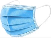 BonBini's ® mondkapje kind - 50 stuks kinder mondkapje - 3 laags met neusbeugel blauw en vrolijke printmondmasker - Chirurgisch NIET medisch