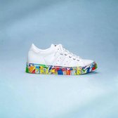 Rollerbird Quick - sneakers - dames - leer - wit – colorful NK sole - maat 36