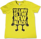 SpongeBob SquarePants Kinder Tshirt -Kids tm 12 jaar- Yellow Is The New Black Geel