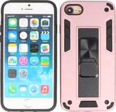 iPhone SE 2020 Hoesje - iPhone 8 Hoejse - iPhone 7 Hoesje - Tough Armor Hardcase - Telefoonhoesje Met Standfunctie - Bestcases Backcover - Roze