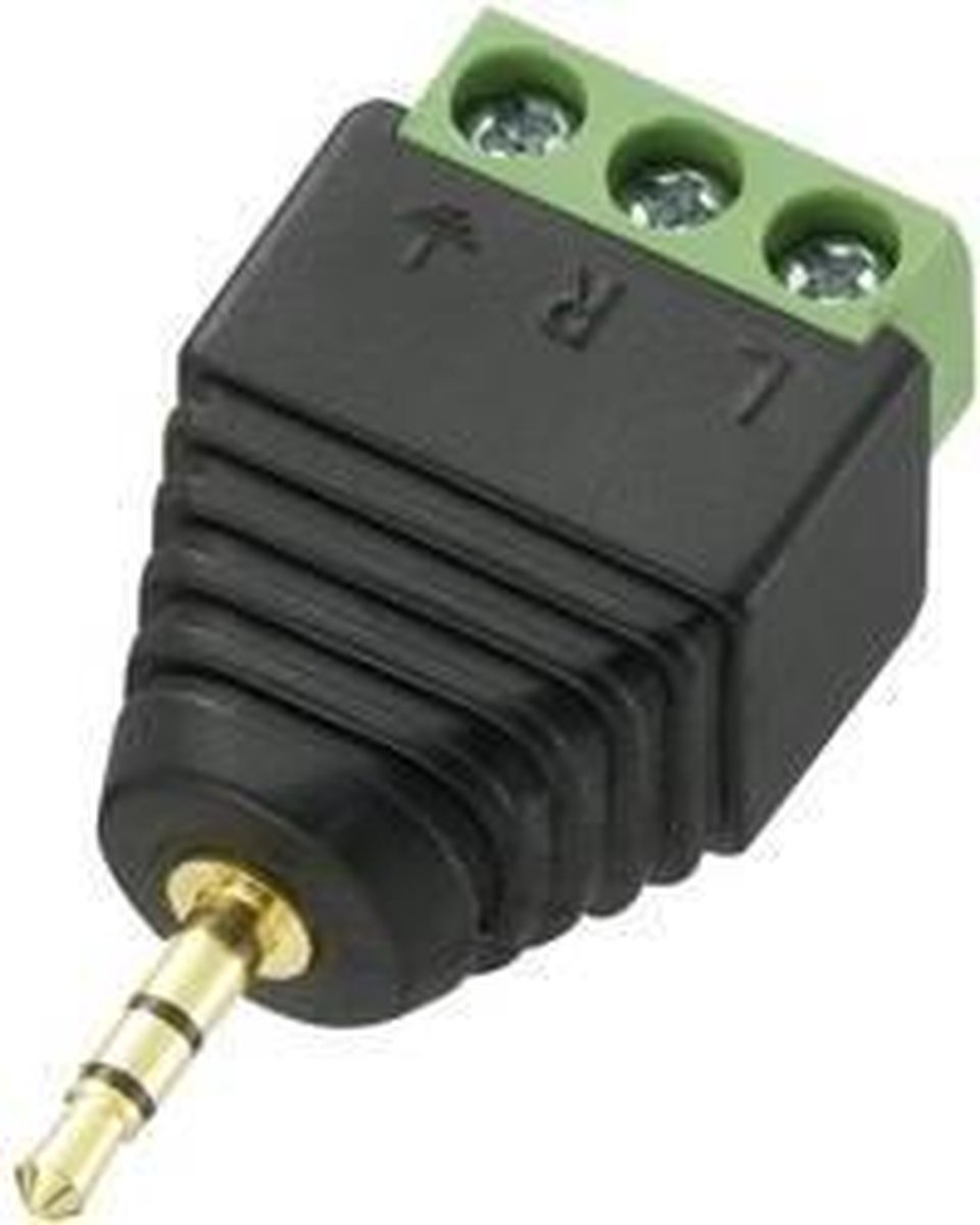TRU COMPONENTS 737601 Jackplug 2.5 mm Stekker, recht Aantal polen: 3 Stereo Zwart 1 stuk(s)