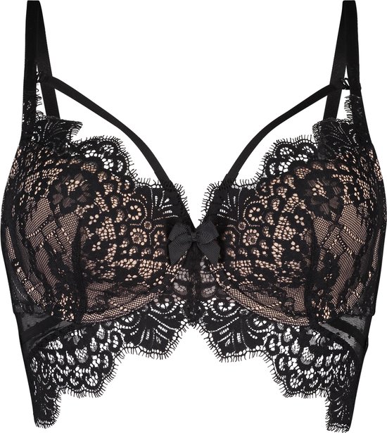 Hunkemöller Dames Lingerie Voorgevormde longline beugel bh Marilee - Zwart - maat F75