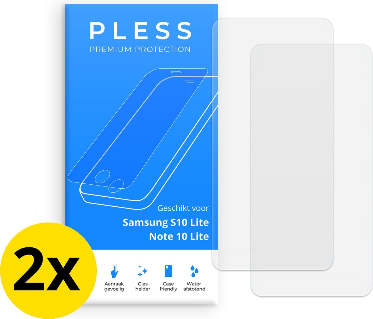 Samsung Note 10 Lite Screenprotector 2x - Beschermglas Tempered Glass Cover - Pless®