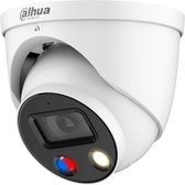 Dahua IPC-HDW3449HP-AS-PV 2.8 mm, WizSense 4MP Full colour Turret camera met Actieve afschrikking,  WDR (120 dB), witte verlichting, Rood en Blauw flits alarm, luidspreker / sirene