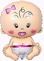 Grote Baby Ballon Meisje - Baby folie ballon XXL - Baby shower versiering – Gender Reveal decoratie – Folie ballon pakket – Geboorte baby girl – geboorte meisje – kraam versiering