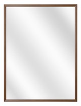 Spiegel met Luxe Aluminium Lijst - Walnoot - 24 x 30 cm
