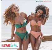 BOHO bikini’s top – exclusive bandeau – jade groen - XL - Cup D