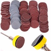 WiseGoods Premium Schuurschijven - Schuurpapier Rond - Klitteband - Houtbewerking Schuurmachine - Drempel - 25mm - 100 Stuks