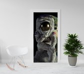 Deurposter - Luxe deursticker - Astronaut - 201,5 x 93 cm - zelfklevend