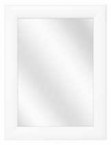 Spiegel met Ronde Houten Lijst - Wit - 50 x 80 cm