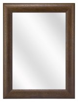 Spiegel met Ronde Houten Lijst - Koloniaal - 24 x 30 cm