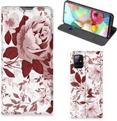 GSM Hoesje Geschikt voor Samsung Galaxy A71 Bookcase Watercolor Flowers