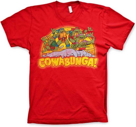 Teenage Mutant Ninja Turtles Heren Tshirt -2XL- Cowabunga Rood