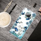 Voor Xiaomi Mi 10T Lite 5G Gekleurde tekening Clear TPU beschermhoesjes (Chrysanthemum Butterfly)