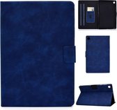 Voor Lenovo M10 Plus TB-X606F Koeienhuid Textuur Horizontale Flip Leren Case met Houder & Kaartsleuven & Slaap / Wekfunctie (Blauw)