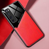 Voor Huawei nova 7 Pro 5G All-inclusive leer + beschermhoes van organisch glas met metalen ijzeren plaat (rood)