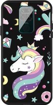 Voor Xiaomi Redmi Note 9 Pattern Printing Embossment TPU Mobile Case (Candy Unicorn)