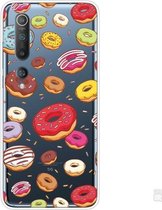Voor Xiaomi Mi 10 5G schokbestendig geverfd transparant TPU beschermhoes (donuts)