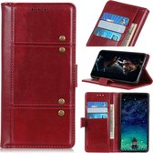 Peas Crazy Horse Texture Horizontale Flip lederen tas met houder & kaartsleuven & portemonnee voor iPhone 12 Pro Max (rood)