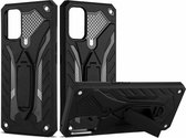Voor OPPO Realme 7 Pro schokbestendig TPU + pc beschermhoes met houder (zwart)