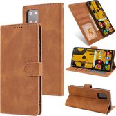 Voor Samsung Galaxy A81 / Note10 Lite Fantasy Klassiek Huidgevoel Kalfsleer Textuur Magnetische gesp Horizontale Flip PU lederen tas met houder & kaartsleuf & portemonnee (bruin)