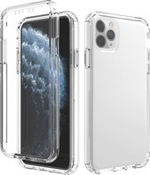 Schokbestendig Hoge transparantie Tweekleurige geleidelijke verandering PC + TPU Snoepkleuren Beschermhoes voor iPhone 11 Pro Max (transparant)