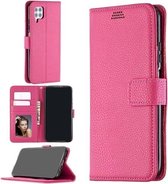Voor Huawei P40 Lite Litchi Textuur Horizontale Flip Leren Case met Houder & Kaartsleuven & Portemonnee & Fotolijst (Rose)