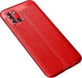 Voor Galaxy A31 Litchi Texture TPU schokbestendige hoes (rood)