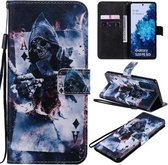 Voor Samsung Galaxy S20 FE Geschilderd patroon Horizontale Flip lederen tas, met Portemonnee & Houder & Kaartsleuven & Lanyard (Goochelaar)