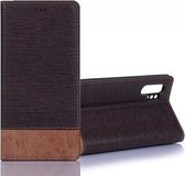 Cross Texture Horizontale Flip Leren Case met Houder & Kaartsleuven & Portemonnee voor Galaxy Note10 Pro (Donkerbruin)