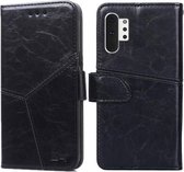 Voor Samsung Galaxy Note10 + geometrische stiksels Horizontale flip TPU + PU lederen tas met houder & kaartsleuven en portemonnee (zwart)