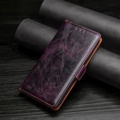 Voor Samsung Galaxy S9 Plus Kneedpatroon Textuur Zijgesp Horizontale Flip Leren Case met Houder & Kaartsleuven (Paars)