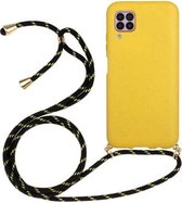 Voor Huawei P40 Lite Tarwestro-materiaal + TPU-beschermhoes met draagkoord (geel)