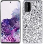 Voor Huawei P40 Pro Plus glitter poeder schokbestendig TPU beschermhoes (zilver)