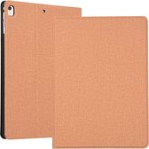 Voor iPad 10.2 Voltage Craft Cloth TPU beschermhoes met houder (goud)