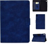 Voor Huawei MatePad T8 Koeienhuid Textuur Horizontale Flip Leren Case met Houder & Kaartsleuven & Slaap / Wekfunctie (Blauw)