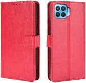 Voor OPPO F17 Pro / A93 / Reno4 Lite Retro Crazy Horse Texture Horizontale flip lederen tas, met houder & kaartsleuven en fotolijst (rood)