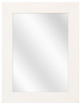 Spiegel met Brede Houten Lijst - Wit - 40 x 50 cm